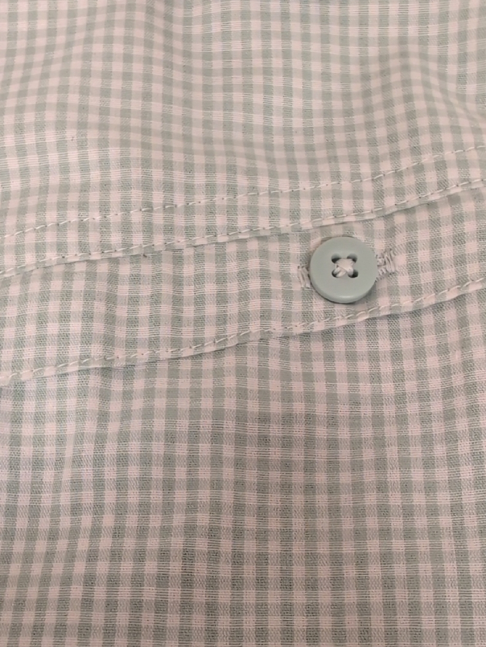 Patagonia Green Checkered Short Sleeve Shirt Organic Cotton Blend - Picture 6 of 8